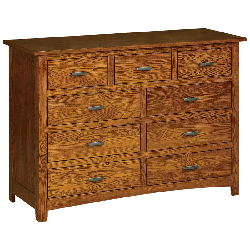 Flush Mission 9 Drawer Dresser - Amish Tables
 - 4