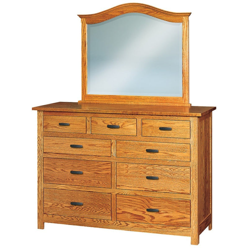 Flush Mission 9 Drawer Dresser - Amish Tables
 - 5