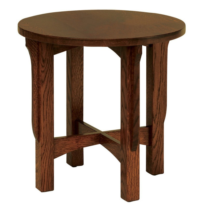 Landmark Round End Table - Amish Tables
 - 1