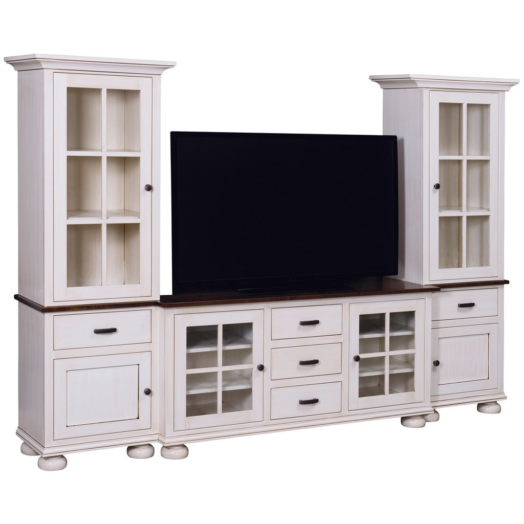 Kaitlyn Open Media Wall Unit - Amish Tables
 - 1