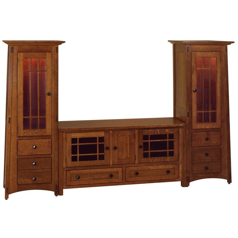 McCoy Media Wall Unit Amish Entertainment Centers