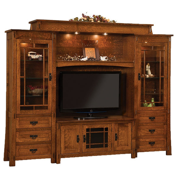 Modesto Media Wall Unit - Amish Tables
 - 1