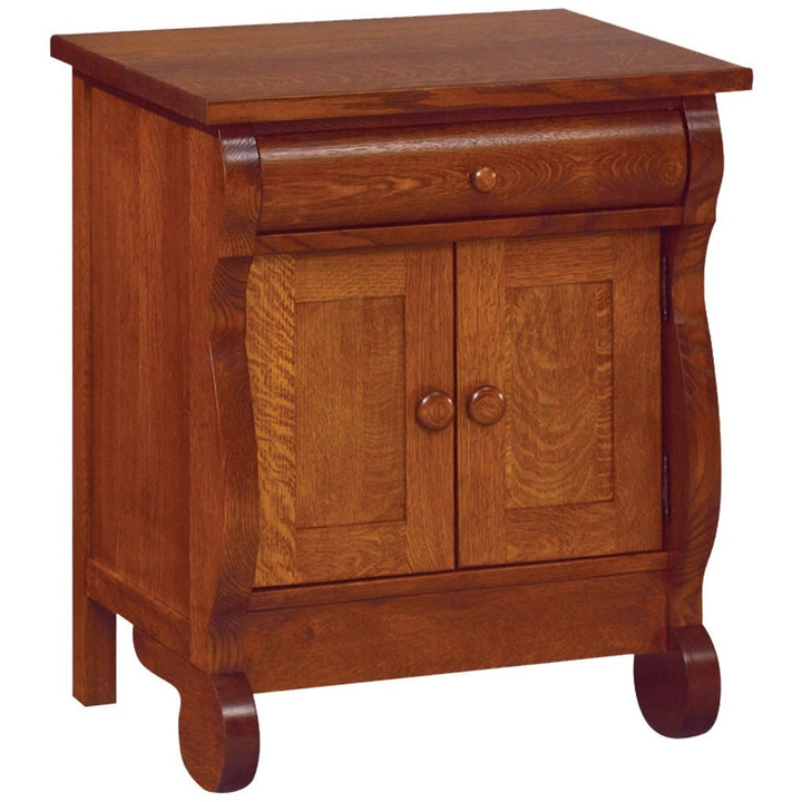 Old Classic Sleigh Nightstand - Amish Tables
 - 2