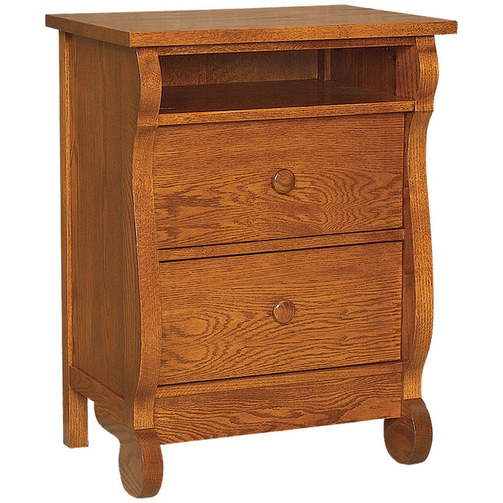 Old Classic Sleigh Nightstand - Amish Tables
 - 3