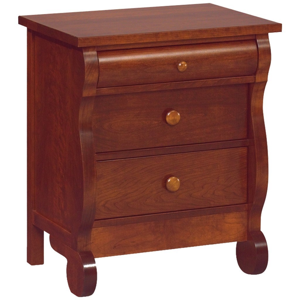 Old Classic Sleigh Nightstand - Amish Tables
 - 4