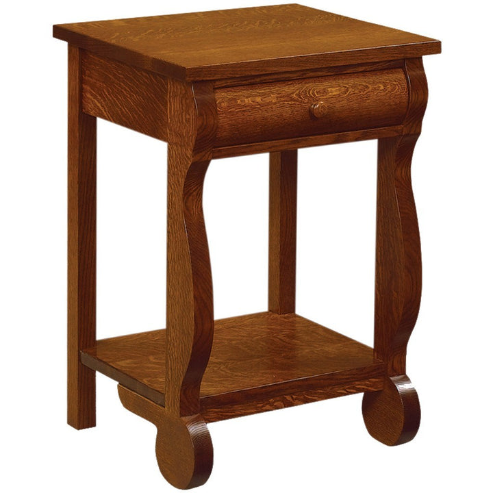 Old Classic Sleigh Nightstand - Amish Tables
 - 6
