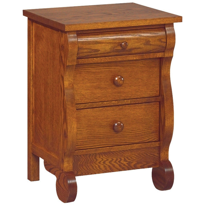 Old Classic Sleigh Nightstand - Amish Tables
 - 7