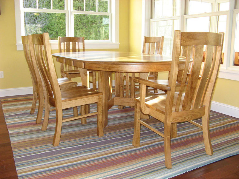 Arts & Crafts Single Pedestal Extension Table - Amish Tables
 - 2