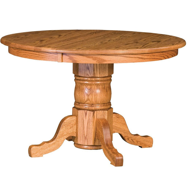 Traditional Single Pedestal Extension Table - Amish Tables
 - 1